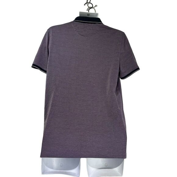 Ted Baker Short Sleeve Pocket Striped Contrast Polo Shirt Size 4 - Picture 3 of 8